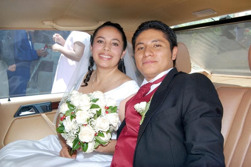 Foto dentro de la limusina