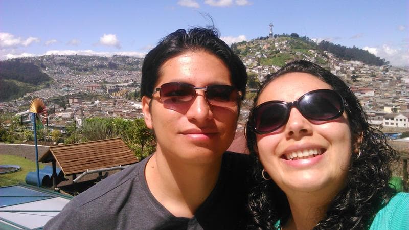 Foto desde el Yaku, el panecillo de fondo